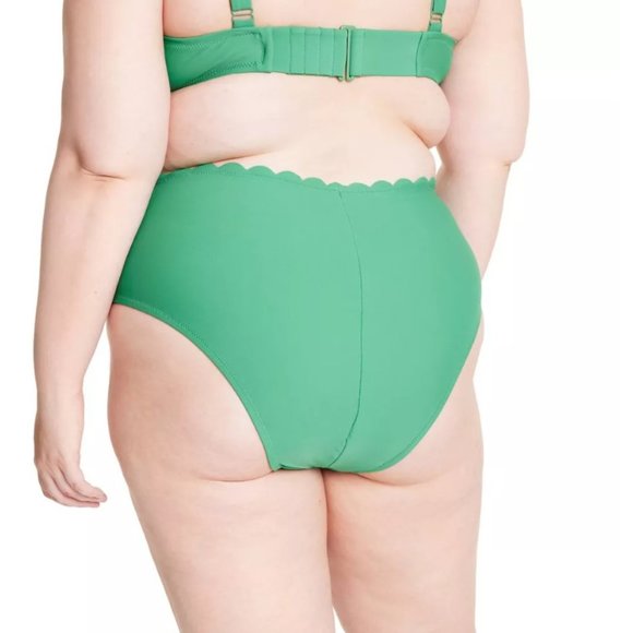 NWT RHODE Scallop Edge High Waist Medium Coverage Bikini Bottom - Picture 2 of 5